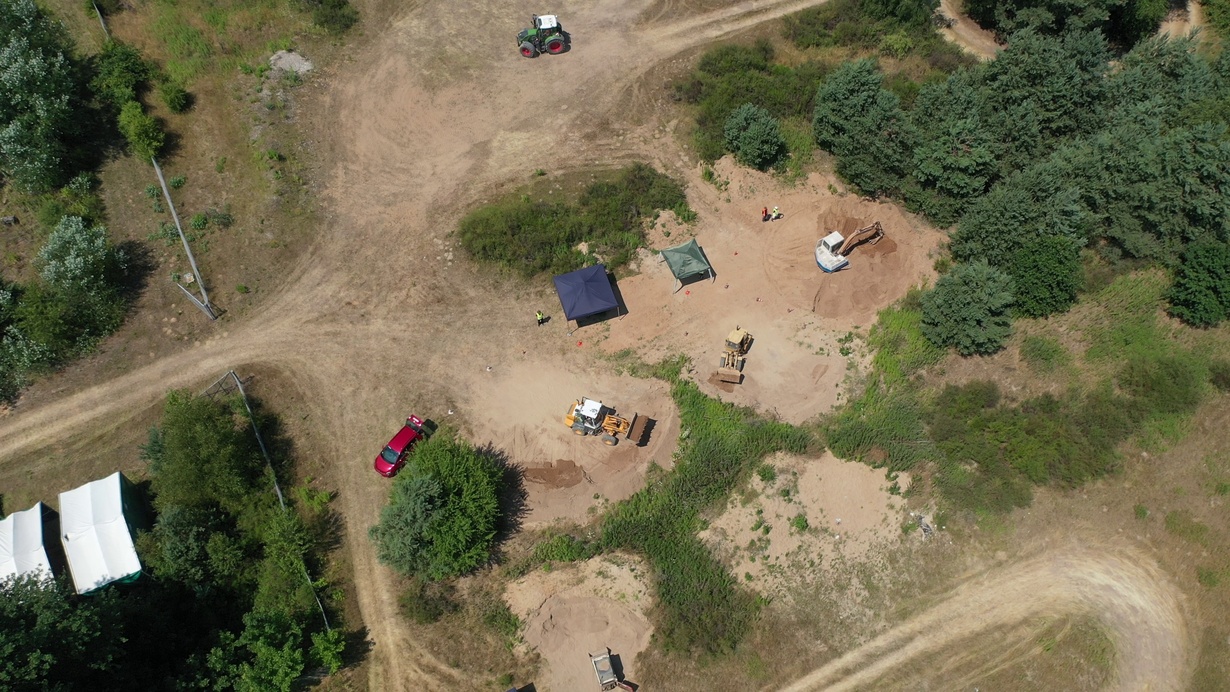 Luftbild auf das Baumaschinenpraktikum